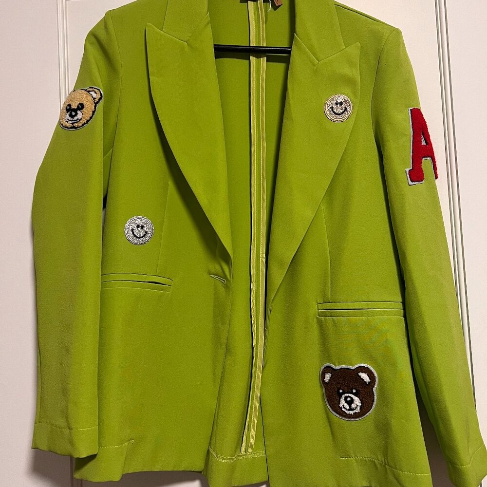 Green Patch Blazer: M / Susy Mix